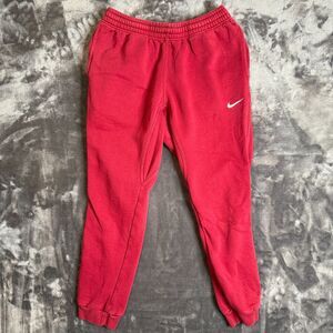 Nike Red Sweat Pants Size Large Joggers Running Casual Everyday Wear